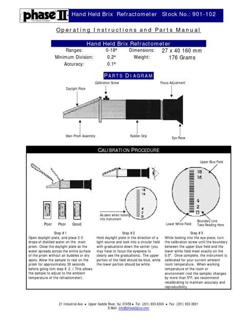 refractometer calibration sop|hand held refractometer instruction manual.